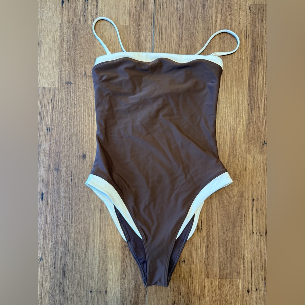 Abercrombie & Fitch Brown and Cream Swimwear